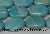 CLR374 15.5 inches 13*18mm oval dyed larimar gemstone beads