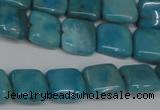 CLR380 15.5 inches 10*10mm square dyed larimar gemstone beads