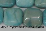 CLR385 15.5 inches 20*20mm square dyed larimar gemstone beads