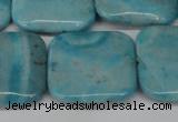 CLR386 15.5 inches 25*25mm square dyed larimar gemstone beads