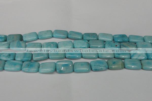 CLR394 15.5 inches 13*18mm rectangle dyed larimar gemstone beads