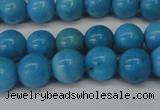 CLR400 15.5 inches 4mm round dyed larimar gemstone beads