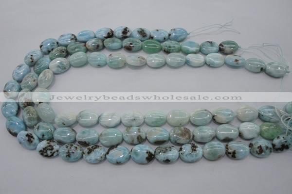 CLR41 15.5 inches 12*16mm oval natural larimar gemstone beads