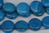 CLR412 15.5 inches 14mm flat round dyed larimar gemstone beads