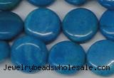 CLR415 15.5 inches 20mm flat round dyed larimar gemstone beads