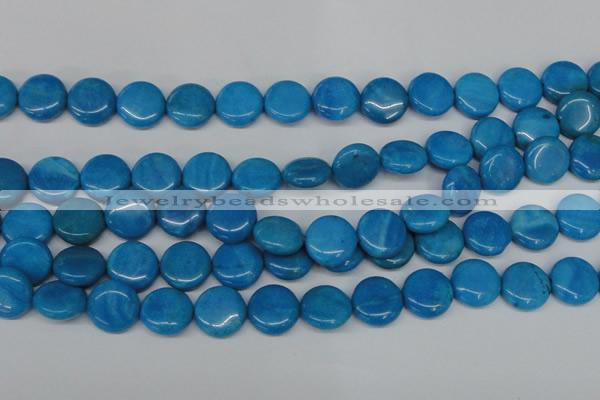 CLR415 15.5 inches 20mm flat round dyed larimar gemstone beads