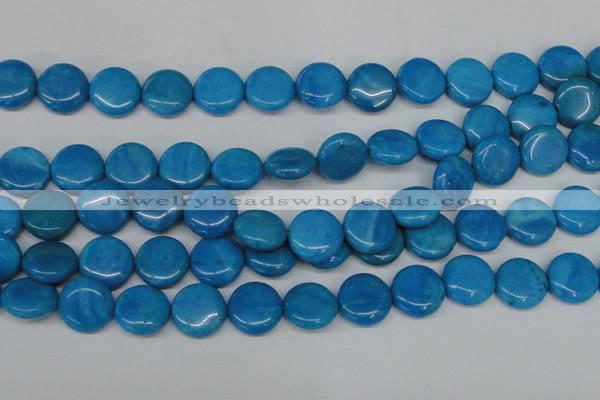 CLR416 15.5 inches 25mm flat round dyed larimar gemstone beads