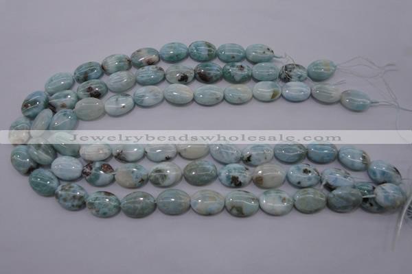 CLR42 15.5 inches 13*18mm oval natural larimar gemstone beads