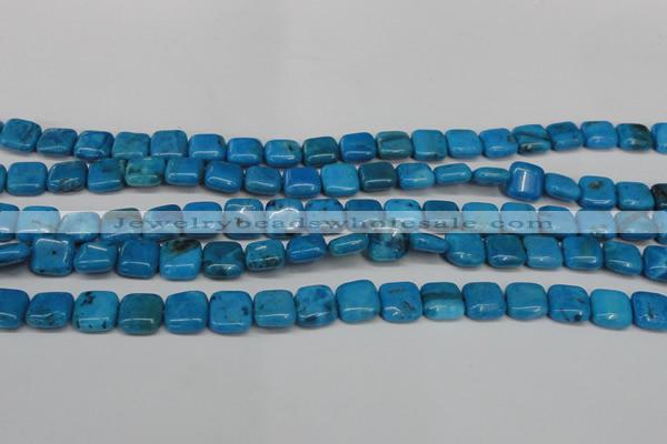 CLR430 15.5 inches 10*10mm square dyed larimar gemstone beads