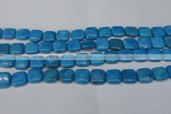 CLR432 15.5 inches 14*14mm square dyed larimar gemstone beads