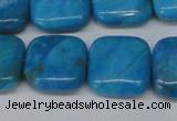 CLR433 15.5 inches 16*16mm square dyed larimar gemstone beads