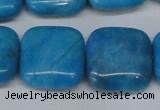 CLR436 15.5 inches 25*25mm square dyed larimar gemstone beads