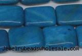 CLR443 15.5 inches 13*18mm rectangle dyed larimar gemstone beads