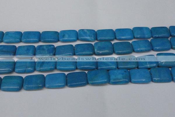 CLR444 15.5 inches 15*20mm rectangle dyed larimar gemstone beads