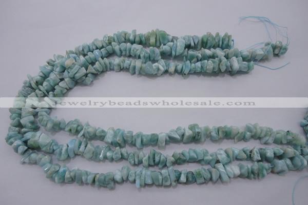 CLR45 15.5 inches 3*8mm – 4*10mm natural larimar chips beads