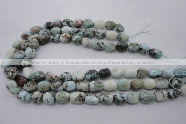 CLR52 15.5 inches 10*12mm – 12*16mm nuggets natural larimar beads