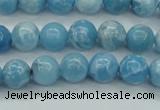 CLR601 15.5 inches 6mm round imitation larimar beads wholesale