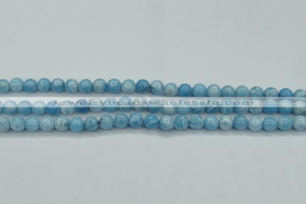 CLR601 15.5 inches 6mm round imitation larimar beads wholesale