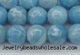 CLR604 15.5 inches 12mm round imitation larimar beads wholesale