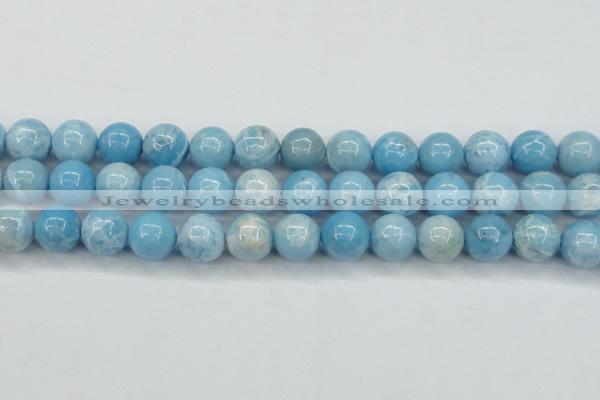 CLR605 15.5 inches 14mm round imitation larimar beads wholesale