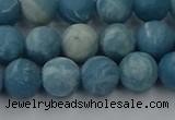 CLR612 15.5 inches 8mm round matte imitation larimar beads