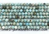 CLR620 15.5 inches 6mm round larimar gemstone beads