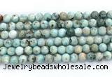 CLR621 15.5 inches 8mm round larimar gemstone beads