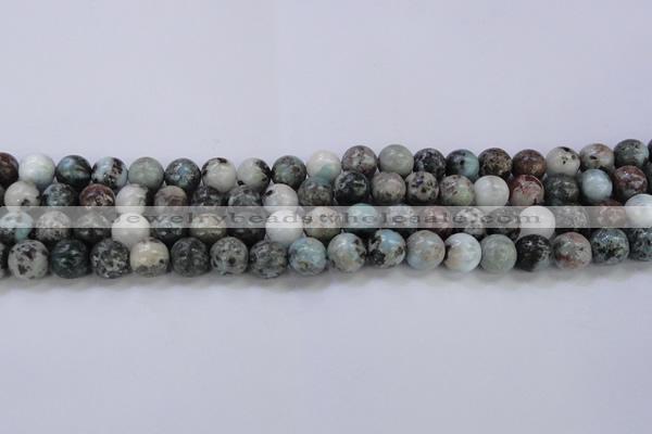 CLR63 15.5 inches 10mm round natural larimar gemstone beads