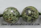 CLS106 15.5 inches 25mm faceted round peacock gemstone beads