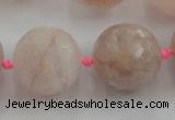 CLS111 15.5 inches 25mm faceted round large pink quartz beads