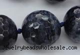 CLS12 15.5 inches 30mm faceted round large blue dumortierite beads