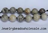 CLS252 7.5 inches 30mm round large chrysanthemum agate beads