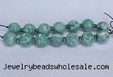 CLS302 7.5 inches 25mm faceted round large Qinghai jade beads