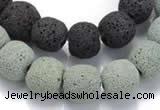 CLV02 14 inches 12mm ball natural lava loose beads wholesale