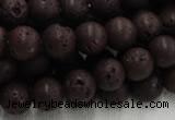 CLV204 15.5 inches 14mm round coffee natural lava beads wholesale