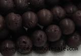 CLV205 15.5 inches 16mm round coffee natural lava beads wholesale