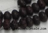 CLV206 15.5 inches 6*10mm rondelle coffee natural lava beads wholesale