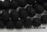 CLV213 15.5 inches 10mm round black natural lava beads wholesale