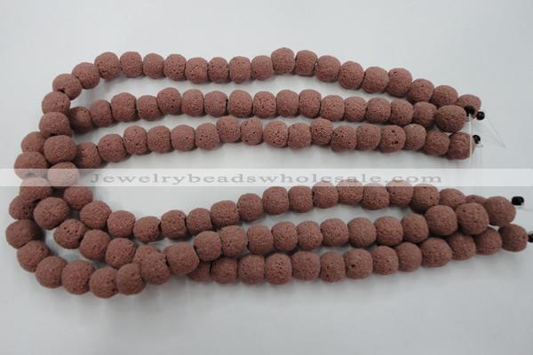 CLV361 15.5 inches 11mm ball dyed lava beads wholesale