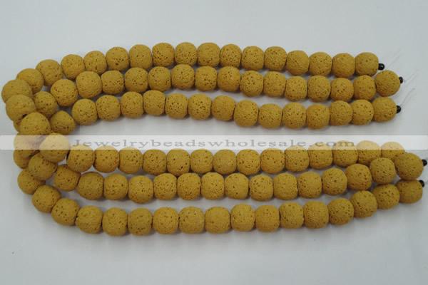 CLV370 15.5 inches 12mm ball dyed lava beads wholesale