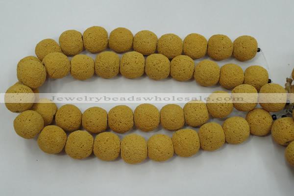 CLV374 15.5 inches 19mm ball dyed lava beads wholesale