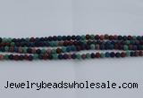 CLV520 15.5 inches 4mm round mixed lava beads wholesale