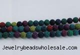 CLV523 15.5 inches 10mm round mixed lava beads wholesale