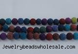 CLV524 15.5 inches 12mm round mixed lava beads wholesale