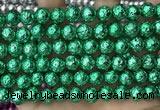 CLV537 15.5 inches 6mm round plated lava beads wholesale