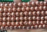 CLV553 15.5 inches 10mm round plated lava beads wholesale