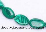 CMA01 10*13mm flat oval imitate malachite beads Wholesale