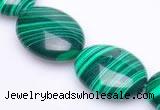 CMA03 flat oval 14*19mm imitate malachite beads Wholesale