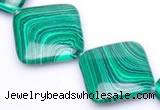 CMA10 15.5 inches 31mm rhombus imitate malachite beads wholesale