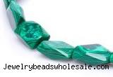 CMA23 8*14mm faceted oval imitate malachite beads Wholesale